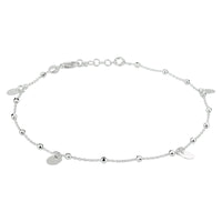 vDam Enkelbandje Rondjes 24 + 2 Cm Zilver Gerhodineerd 1333296