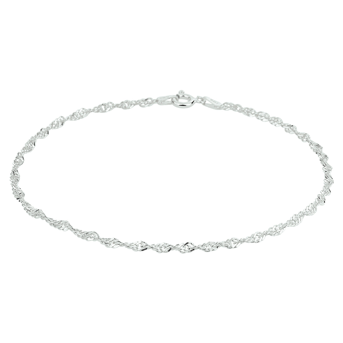 vDam Enkelbandje Singapore 24 Cm Zilver Gerhodineerd 1329797