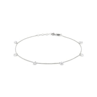 vDam Enkelbandje Zirkonia 24 + 2 Cm Zilver Gerhodineerd 1338892