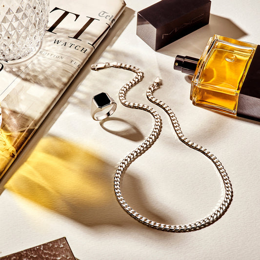 vDam Gourmette 6-zijdes Geslepen 5,0 Mm Zilver Wit 1021932  55cm