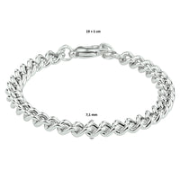 vDam Gourmette 7,1 Mm Zilver Gerhodineerd 1329184  19cm