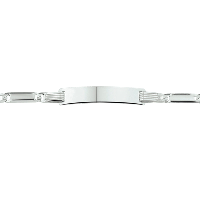 vDam Graveerarmband Anker Plaat 5,0 Mm 14-16 Cm Zilver Gerhodineerd 1329830