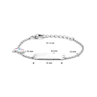 vDam Graveerarmband Eenhoorn Plaat 4,5 Mm 11cm + 2 Cm Zilver Gerhodineerd 1337639  11cm