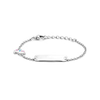 vDam Graveerarmband Eenhoorn Plaat 4,5 Mm 11 + 2 Cm Zilver Gerhodineerd 1337639