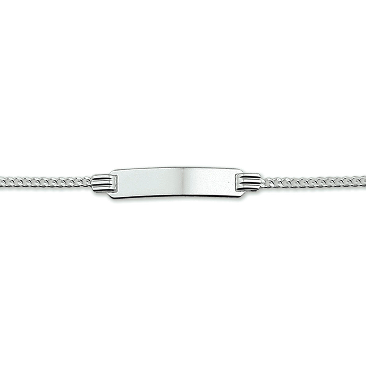 vDam Graveerarmband Gourmet Plaat 4,8 Mm 13 - 15 Cm Zilver Gerhodineerd 1327370
