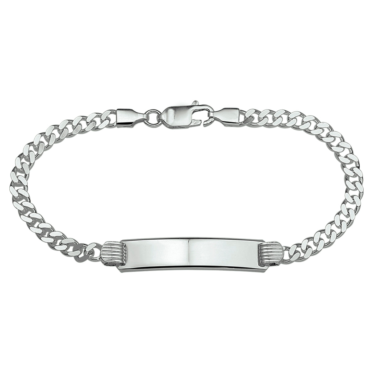 vDam Graveerarmband Gourmet Plaat 8 Mm 20 Cm Zilver Gerhodineerd 1329839