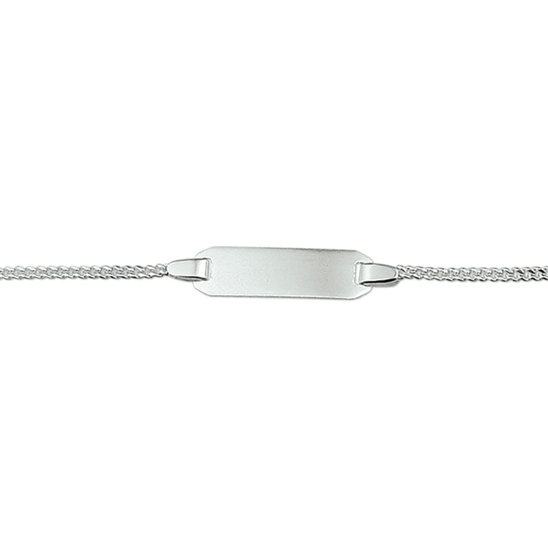 vDam Graveerarmband Gourmette Plaat 5,0 Mm Zilver Gerhodineerd 1329658
