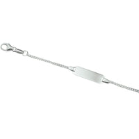 vDam Graveerarmband Gourmette Plaat 5,0 Mm Zilver Gerhodineerd 1329659  11cm