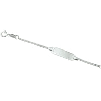 vDam Graveerarmband Gourmette Plaat 5,0 Mm Zilver Gerhodineerd 1329659  11cm