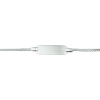 vDam Graveerarmband Gourmette Plaat 5,0 Mm Zilver Gerhodineerd 1329659