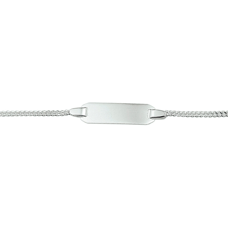 vDam Graveerarmband Gourmette Plaat 5,0 Mm Zilver Gerhodineerd 1329659