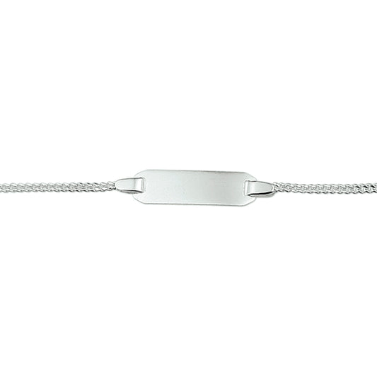 vDam Graveerarmband Gourmette Plaat 5,0 Mm Zilver Gerhodineerd 1329659