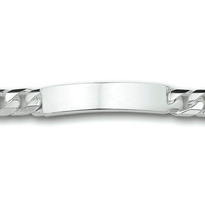 vDam Graveerarmband Gourmette Plaat 9 Mm Zilver Gerhodineerd 1329336