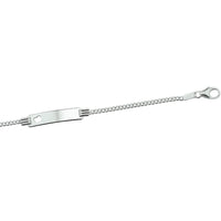 vDam Graveerarmband Hart Gourmette Plaat 4,8 Mm Zilver Gerhodineerd 13cm29656  13cm