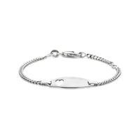 vDam Graveerarmband Hartje 11 - 13 Cm Zilver Wit 1021942