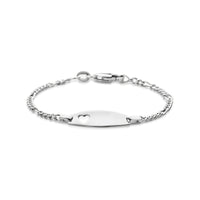 vDam Graveerarmband Hartje 11 - 13 Cm Zilver Wit 1021943