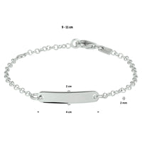 vDam Graveerarmband Jasseron Plaat 4,0 Mm Zilver Gerhodineerd 1329cm558  9cm
