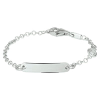 vDam Graveerarmband Jasseron Plaat 4,0 Mm Zilver Gerhodineerd 1329561