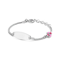 vDam Graveerarmband Klaver Plaat 6,5 Mm 11 + 2 Cm Zilver Gerhodineerd 1336394