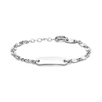 vDam Graveerarmband Plaat 5,0 Mm 11 + 2 Cm Zilver Gerhodineerd 1335181