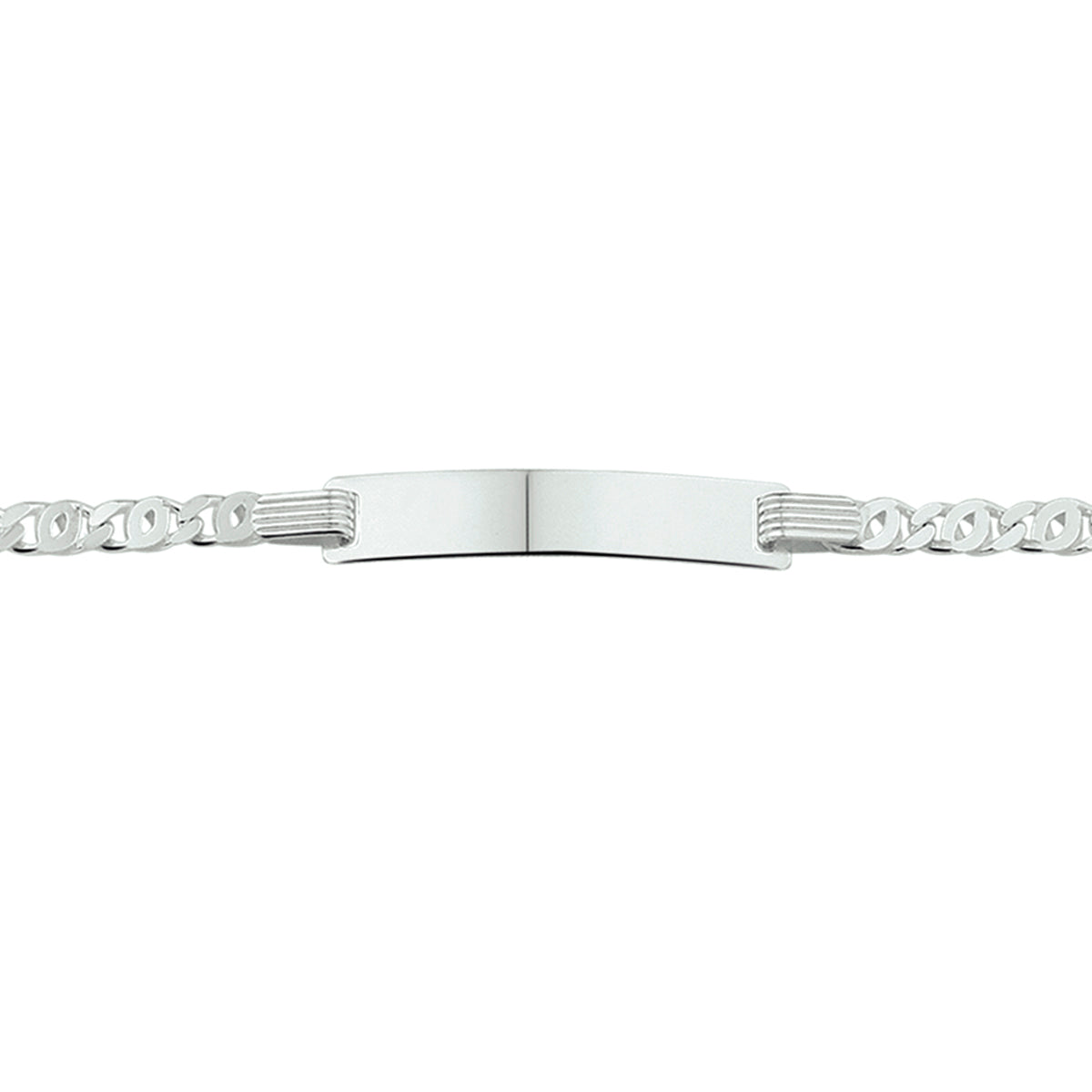 vDam Graveerarmband Valkenoog Plaat 5,0 Mm 14-16 Cm Zilver Gerhodineerd 1329831