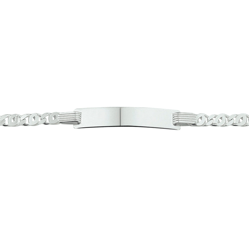 vDam Graveerarmband Valkenoog Plaat 5,0 Mm 14-16 Cm Zilver Gerhodineerd 1329831