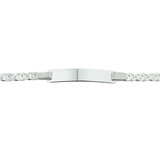 vDam Graveerarmband Valkenoog Plaat 5,0 Mm 14-16 Cm Zilver Gerhodineerd 1329831