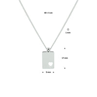 vDam Graveercollier 40cm + 5 Cm Zilver Gerhodineerd 1330543  40cm