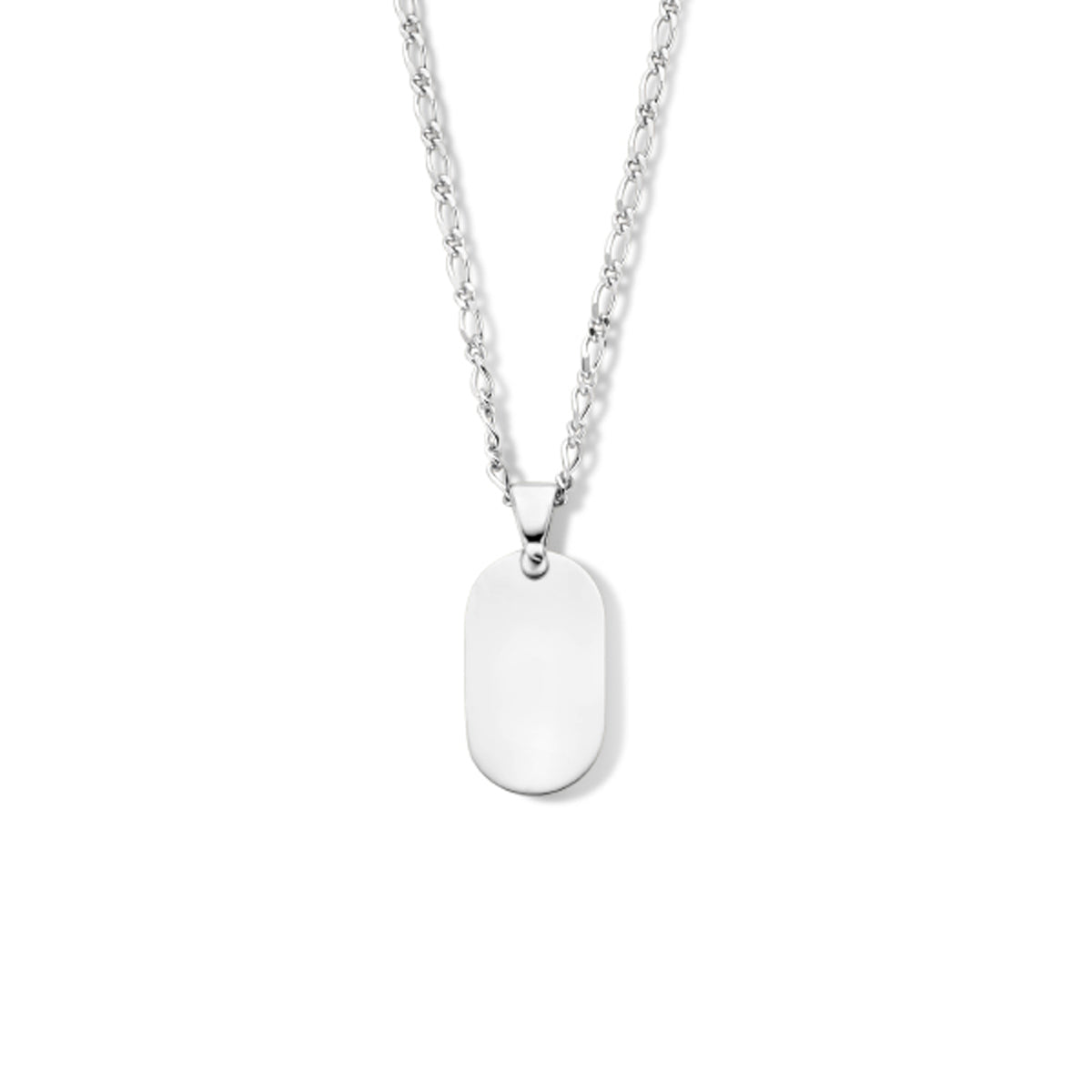 vDam Graveercollier 42 + 3 Cm Zilver Gerhodineerd 1335425