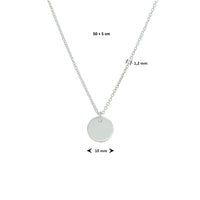 vDam Graveercollier Rondje 40 + 5 Cm Zilver Gerhodineerd 1332782  50cm