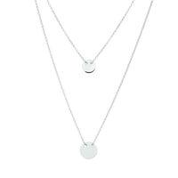 vDam Graveercollier Rondjes 42 + 3 Cm Zilver Gerhodineerd 1328732