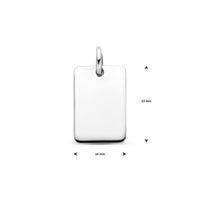 vDam Graveerhanger 15 Mm Zilver Gerhodineerd 1340752