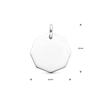 vDam Graveerhanger 16 Mm Zilver Gerhodineerd 1340758