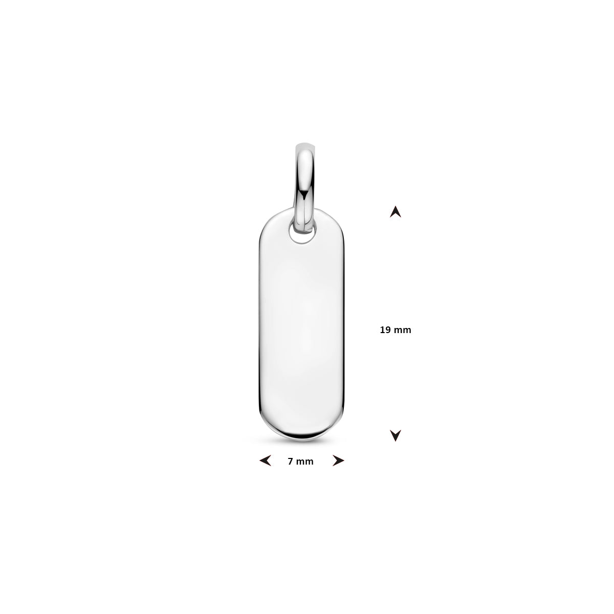 vDam Graveerhanger 19 Mm Zilver Gerhodineerd 1340407