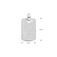 vDam Graveerhanger Glitter Gediamanteerd 26 Mm Zilver Gerhodineerd 1340353