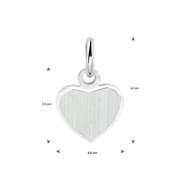 vDam Graveerhanger Hart Gediamanteerd Zilver Gerhodineerd 1333349