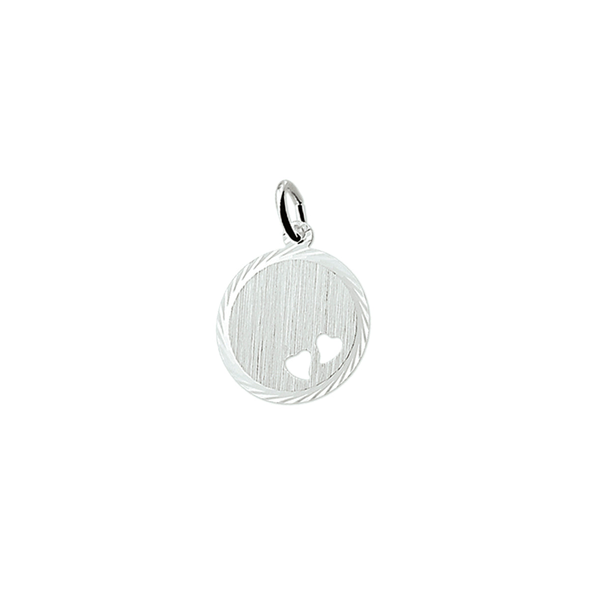 vDam Graveerhanger Hartjes Gediamanteerd Zilver Gerhodineerd 1329806