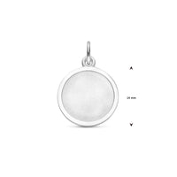 vDam Graveerhanger Poli/mat 14 Mm Zilver Gerhodineerd 1340457