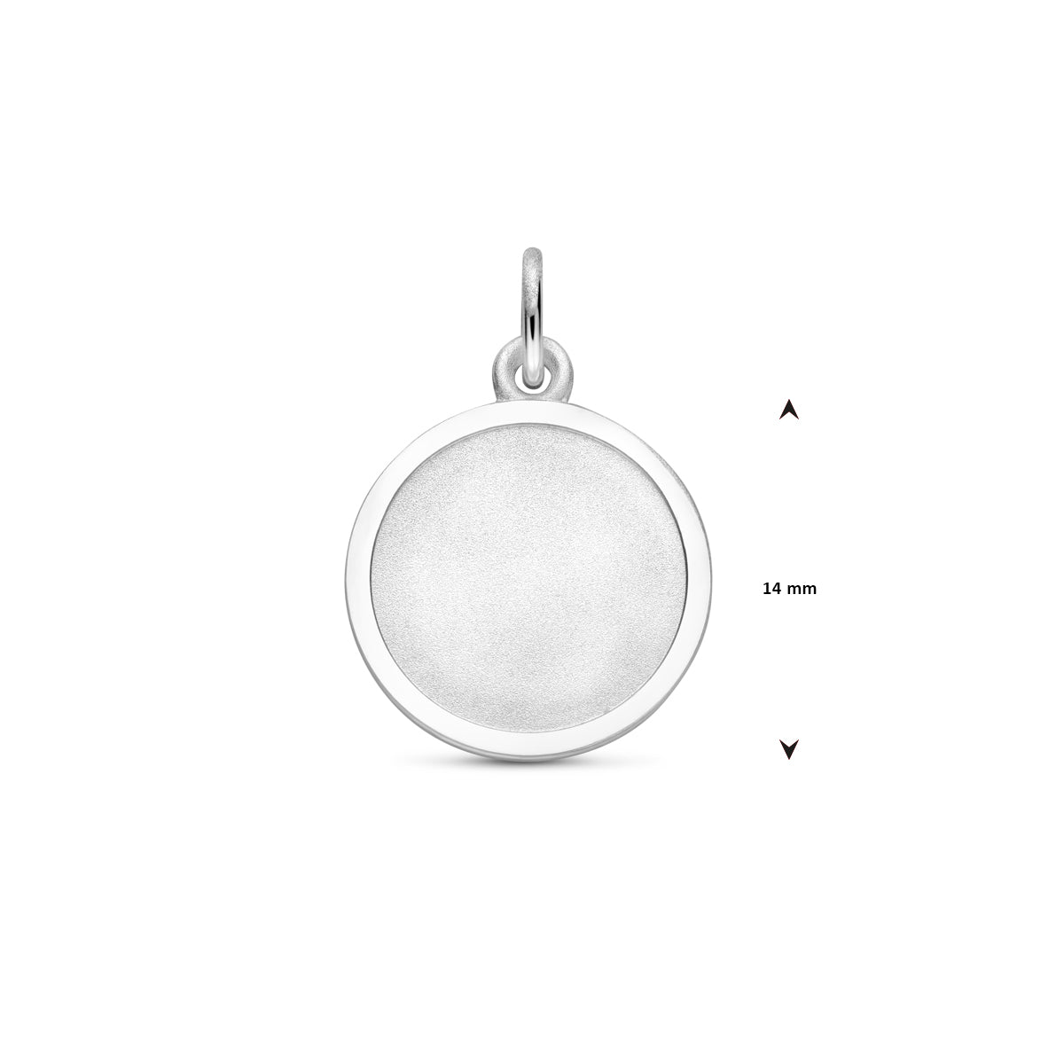 vDam Graveerhanger Poli/mat 14 Mm Zilver Gerhodineerd 1340457