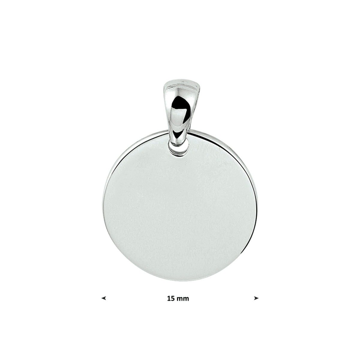 vDam Graveerhanger Rond Zilver Gerhodineerd 1328607