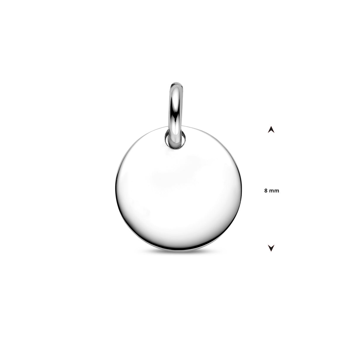 vDam Graveerhanger Rond Zilver Gerhodineerd 1330154