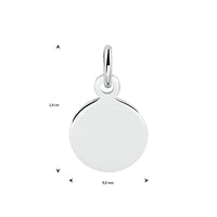 vDam Graveerhanger Rond Zilver Gerhodineerd 1333351