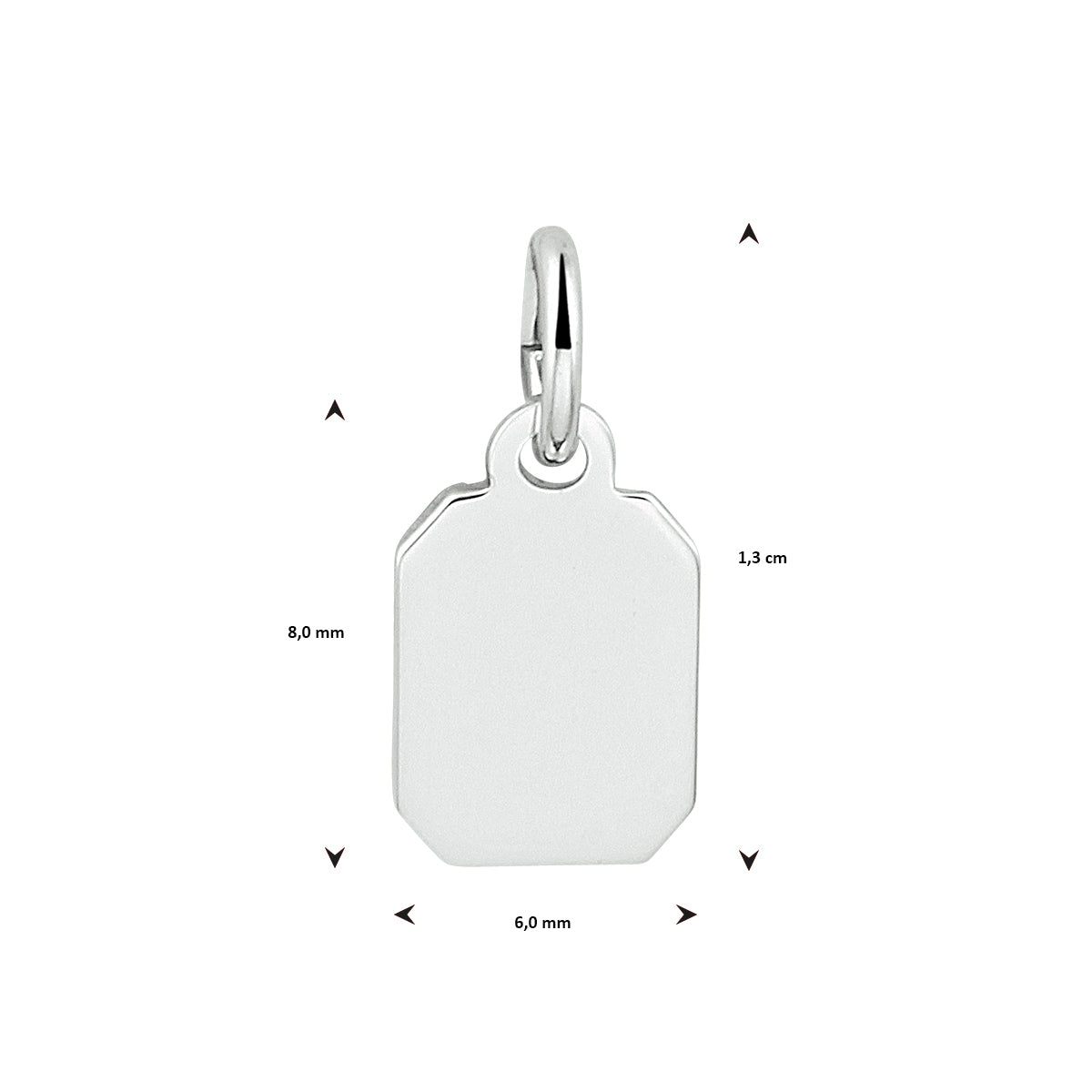 vDam Graveerhanger Zilver Gerhodineerd 1333345