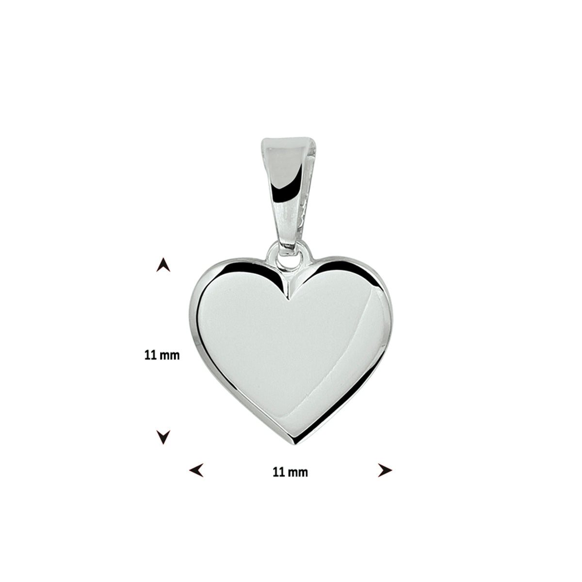 vDam Graveerhartje Zilver Gerhodineerd 1328135