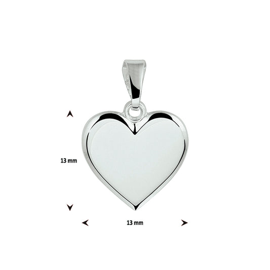 vDam Graveerhartje Zilver Gerhodineerd 1328136