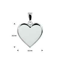 vDam Graveerhartje Zilver Gerhodineerd 1328137