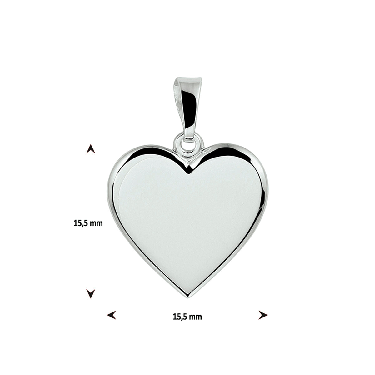 vDam Graveerhartje Zilver Gerhodineerd 1328137