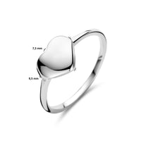 vDam Graveerring Hart Zilver Gerhodineerd 1334409 Maat 16