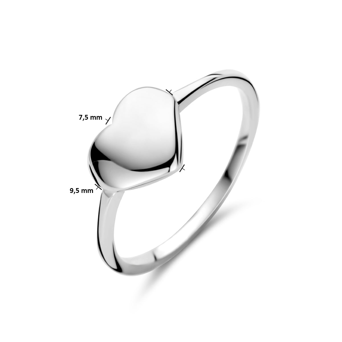 vDam Graveerring Hart Zilver Gerhodineerd 1334413 Maat 18