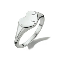 vDam Graveerring Hart Zilver Gerhodineerd 1335048 Maat 16